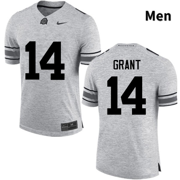 Ohio State Buckeyes Curtis Grant Men's #14 Gray Game Stitched College Football Jersey